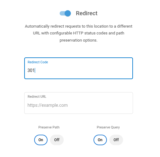 Redirect Configuration
